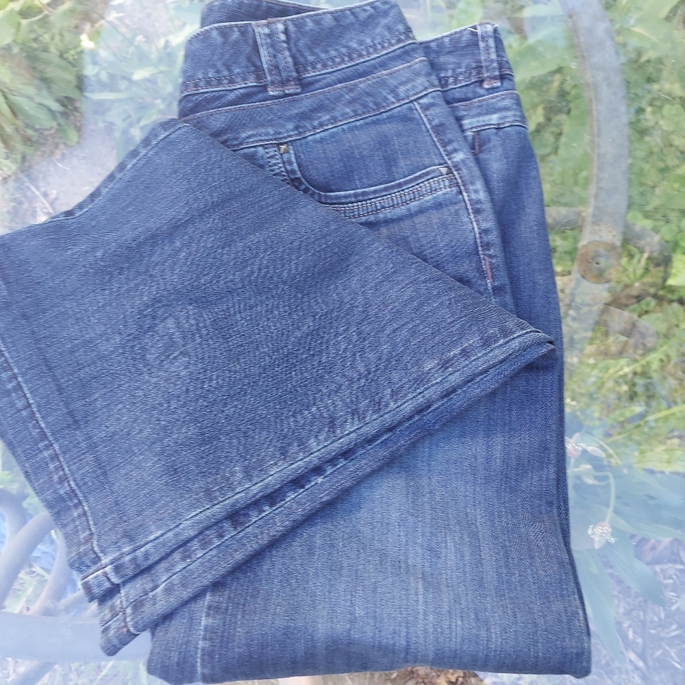 ELLE woman Jeans Flare & Wide Leg  Dark Blue Sz 10